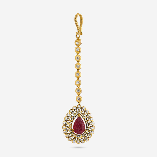 Kundan Studded Maang Tikka Head Jewellery